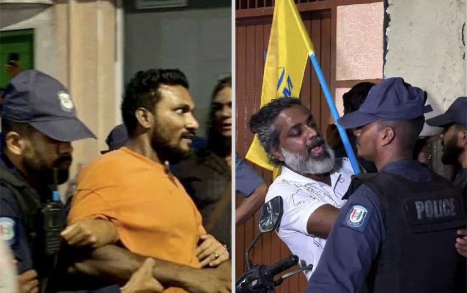 މުޒާހަރާ ހޫނުވެ ހައްޔަރުކުރި ދެމީހުންގެ ތެރެއިން އެކަކު ދޫކޮށްލައިފި