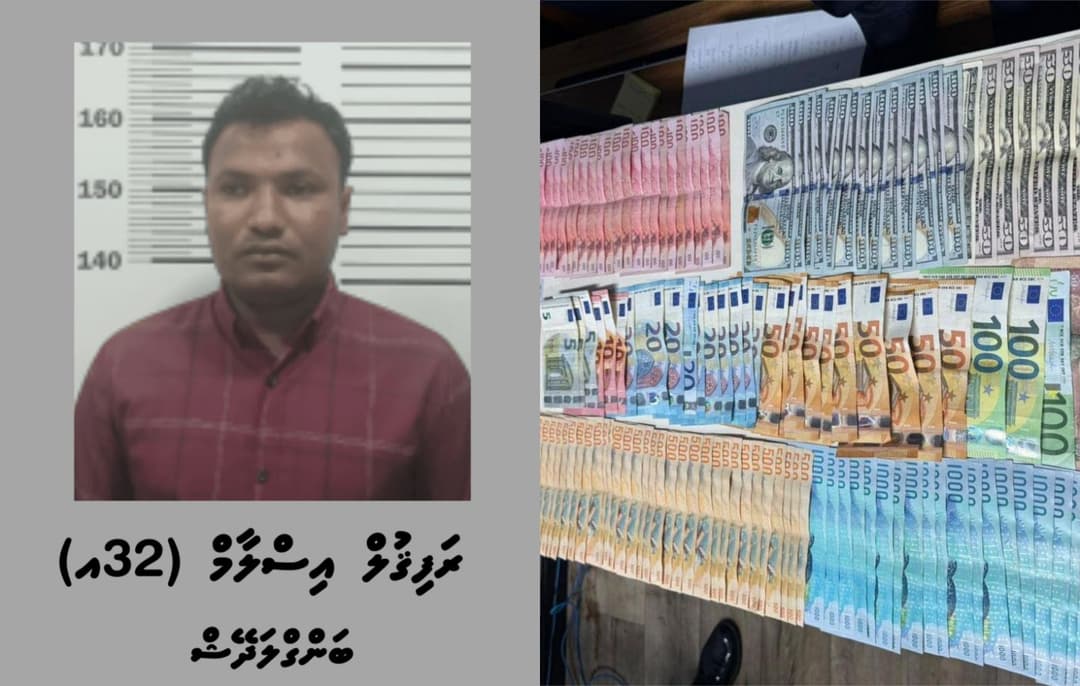 ގަވާއިދާ ހިލާފަށް ޑޮލަރު މާރުކުރަން އުޅުނު މީހަކު ފައިސާތަކާއެކު ހައްޔަރުކޮށްފި