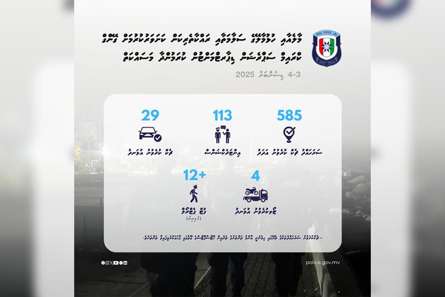 ނަވާވީސް އުޅަނދެއް ޗެކުކޮށް ހަތަރު އުޅަނދު ޓޯކޮށްފި