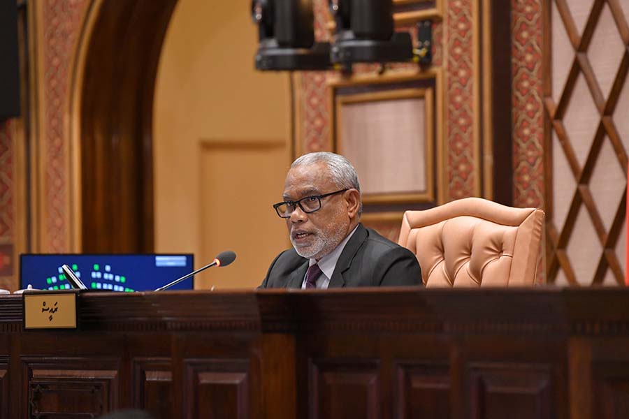 ރައްޔިތުންގެ މަޖިލީހުގެ ރައީސް ޢަބްދުއްރަޙީމް ޢަބްދުﷲ/ފޮޓޯ މަޖިލީސް